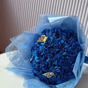 Ramo de Rosas Azules Eternas Blue Elegance
